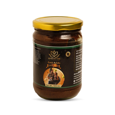 Saraswat Veda Gold Avleha Chyawanprash 500g with Swarna Bhasma, Rajat Bhasma & Herbal Rasayan | Ayurvedic Vitality, Strength & Immunity Support for Men