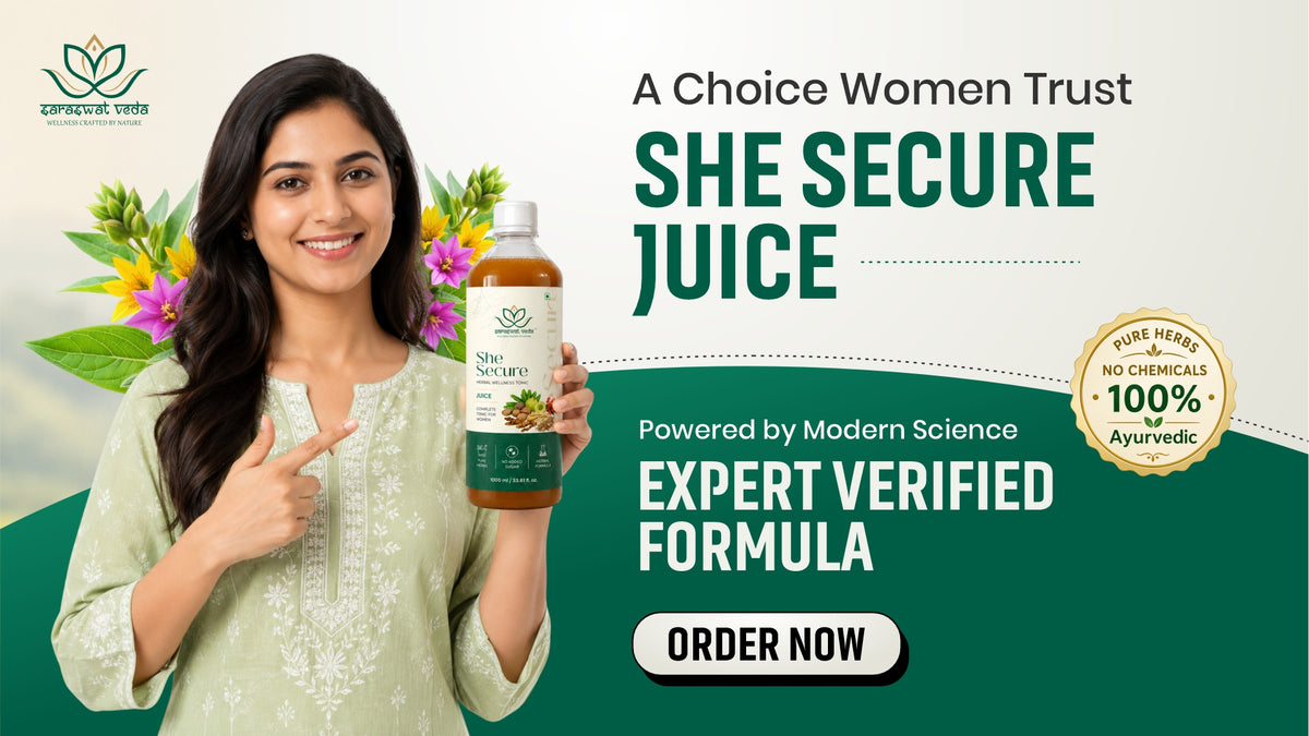 She Secure Juice Premium Ayurvedic Women's Wellness Formula | Supports Hormonal Balance, Feminine Health, Energy, Digestion & Natural Beauty