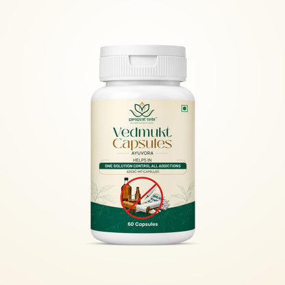 Saraswat Veda Vedmukt Capsules | Premium Ayurvedic Herbal Formula for Tobacco Detox Support, Craving Management, Liver & Lung Wellness & Daily Vitality | 60 Veg Capsules