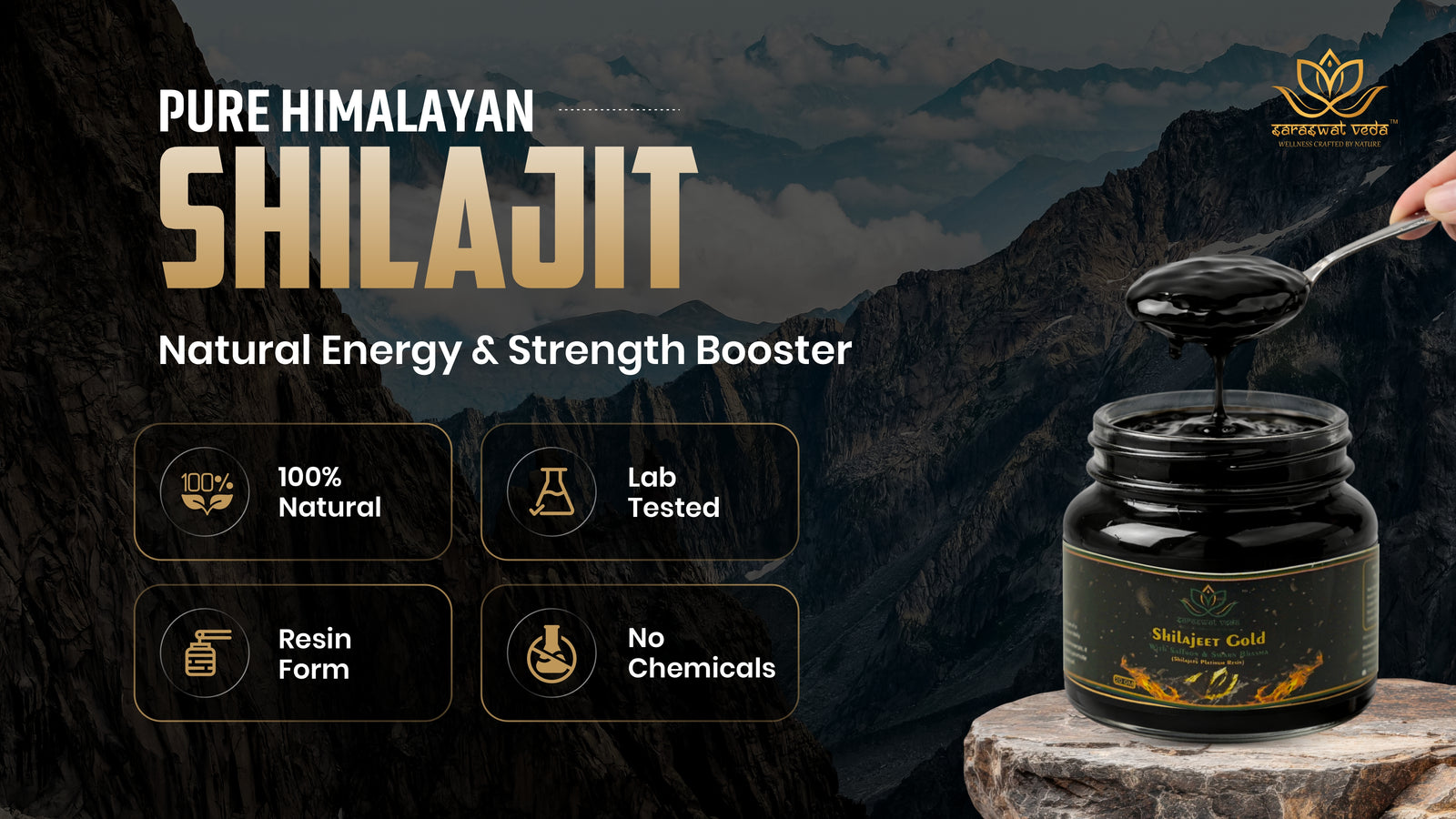 Shilajeet Gold Ayurvedic Supplement – Vitality & Mental Clarity Support (20 g)