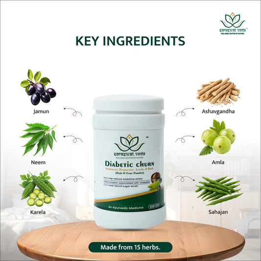 Diabetic Churn Ayurvedic Powder – Blood Sugar Support (200 g)