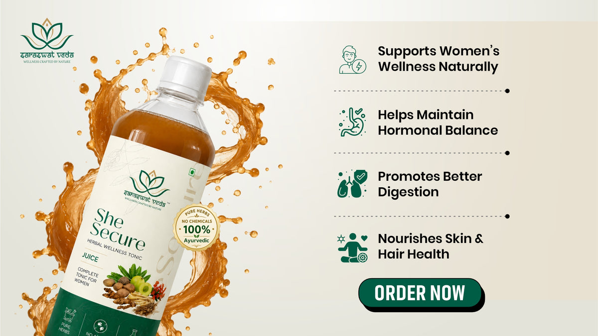 She Secure Juice Premium Ayurvedic Women's Wellness Formula | Supports Hormonal Balance, Feminine Health, Energy, Digestion & Natural Beauty
