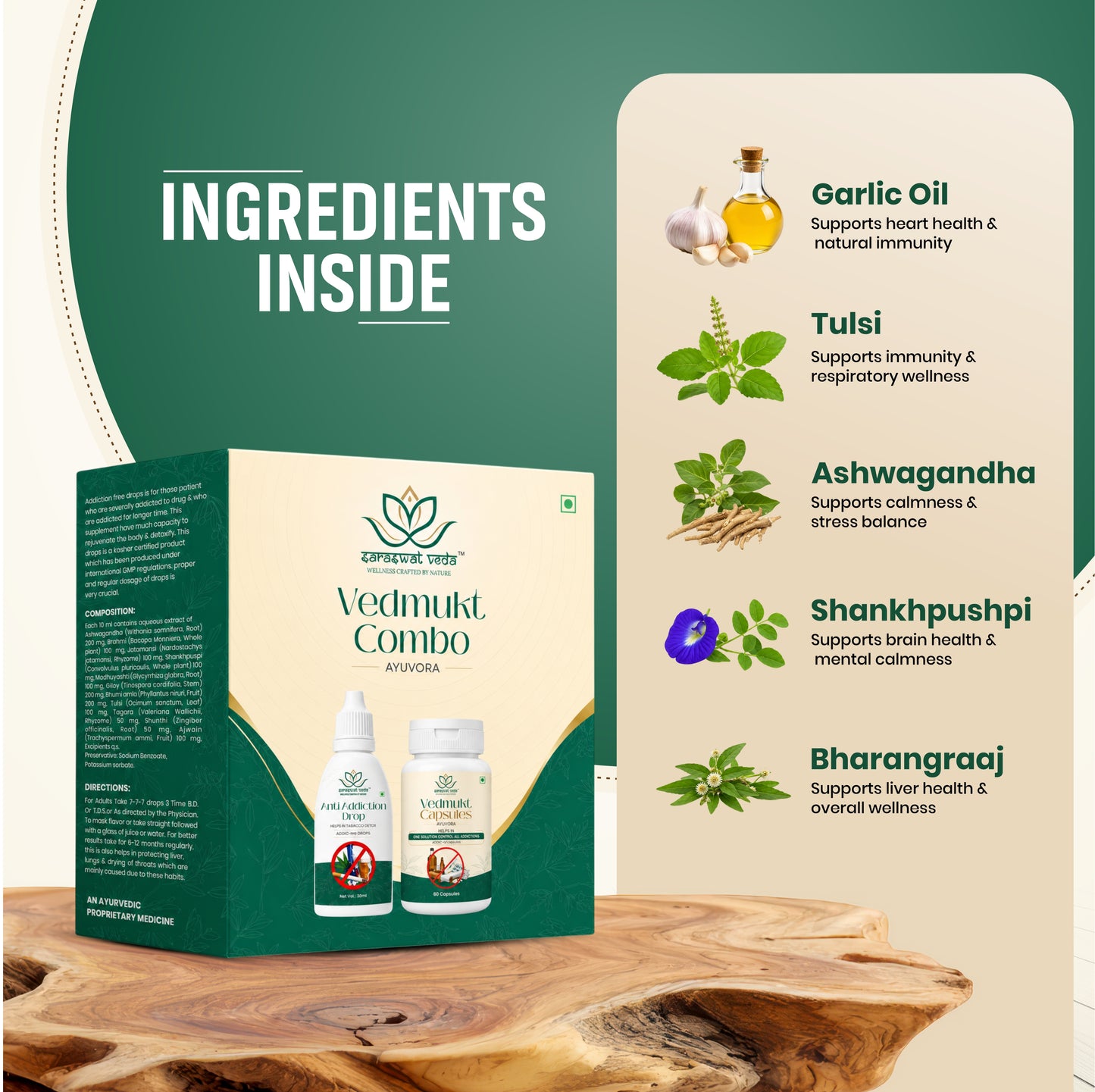 Vedmukt Combo | Ayurvedic Habit Freedom Kit Break the Habit. Reclaim Your Life. Naturally.