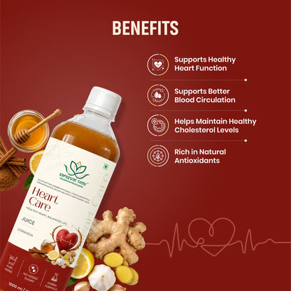 Saraswat Veda Heart Care Juice | Advanced Ayurvedic Heart Wellness Formula | Apple Cider Vinegar, Garlic, Ginger, Cinnamon & Honey | No Added Sugar | Daily Herbal Drink | 1000 ml