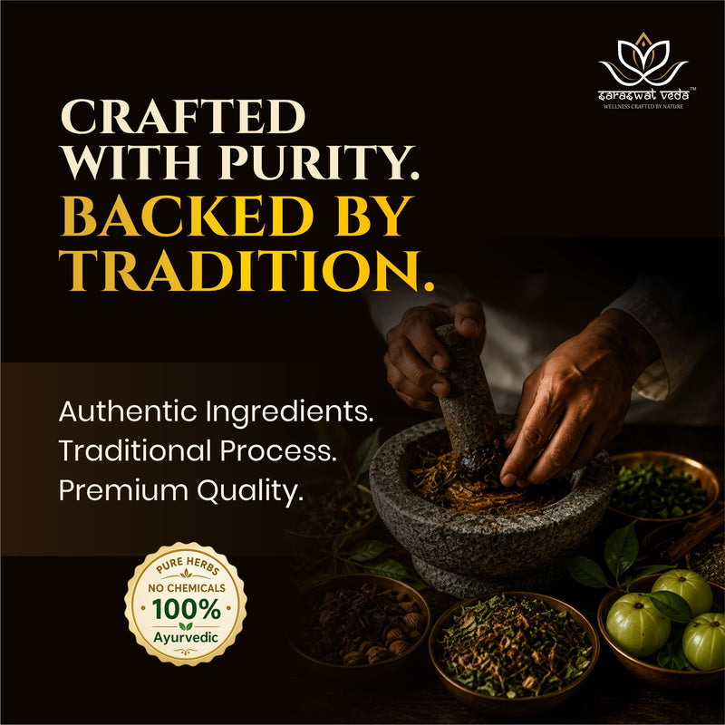 Saraswat Veda Gold Avleha Chyawanprash 500g with Swarna Bhasma, Rajat Bhasma & Herbal Rasayan | Ayurvedic Vitality, Strength & Immunity Support for Men