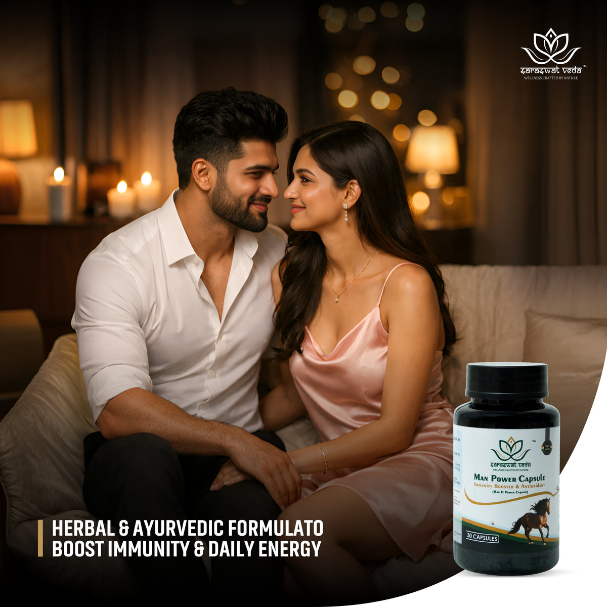 Man O Power Ayurvedic Capsules – Vitality, Energy & Stamina Support (30 Capsules)
