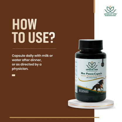 Man O Power Ayurvedic Capsules – Vitality, Energy & Stamina Support (30 Capsules)