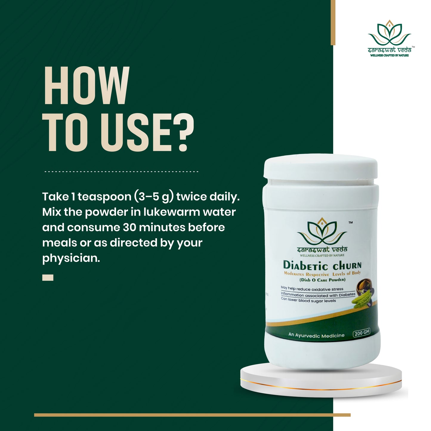 Diabetic Churn Ayurvedic Powder – Blood Sugar Support (200 g)