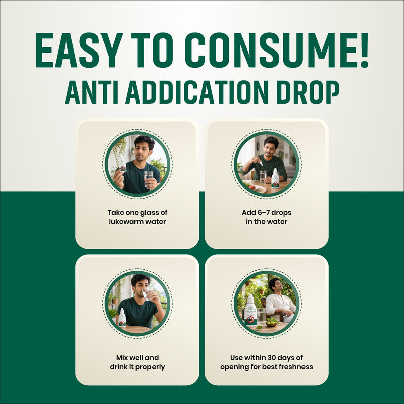 Saraswat Veda Anti Addiction Drops 30ML | Ayurvedic Herbal Detox & Wellness Support Formula