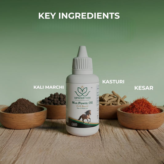 Man Power Ayurvedic Oil – Vitality & Energy Support (30 ml)
