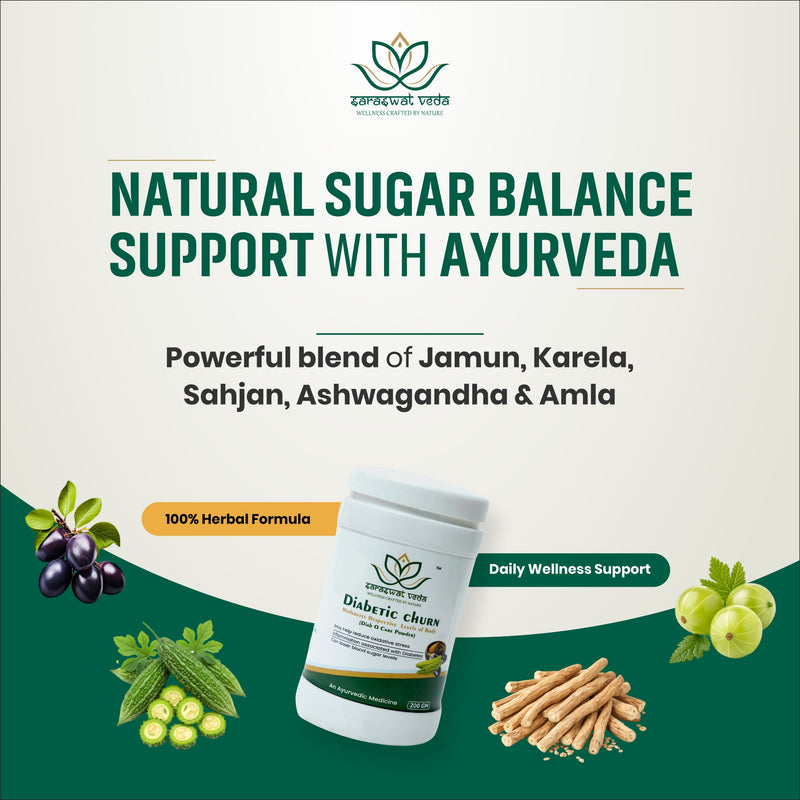 Diabetic Churn Ayurvedic Powder – Blood Sugar Support (200 g)