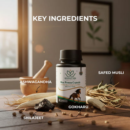 Man O Power Ayurvedic Capsules – Vitality, Energy & Stamina Support (30 Capsules)