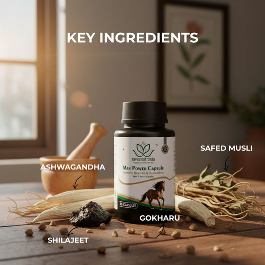 Man O Power Ayurvedic Capsules – Vitality, Energy & Stamina Support (30 Capsules)