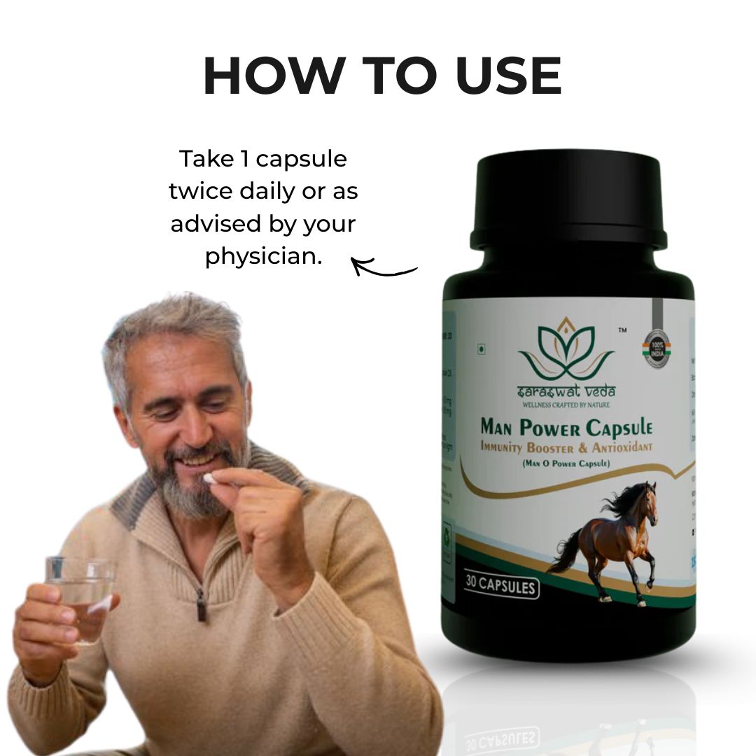 Man O Power Ayurvedic Capsules – Vitality, Energy & Stamina Support (30 Capsules)