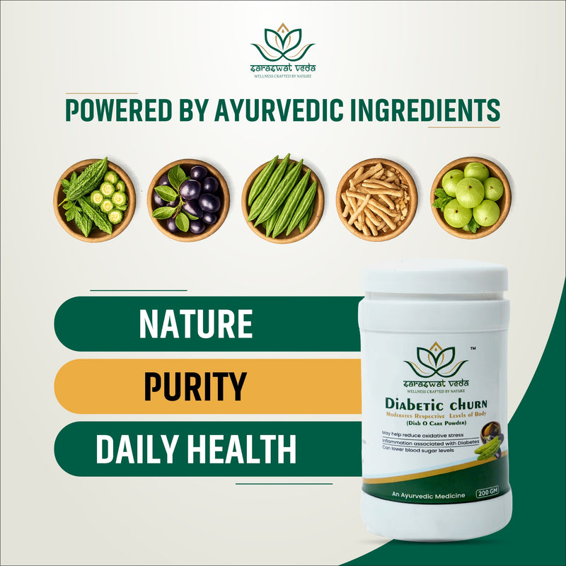 Diabetic Churn Ayurvedic Powder – Blood Sugar Support (200 g)