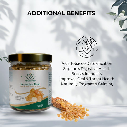 Sugandhit Gond Natural Ayurvedic Chew – Tobacco-Free Alternative (100g)
