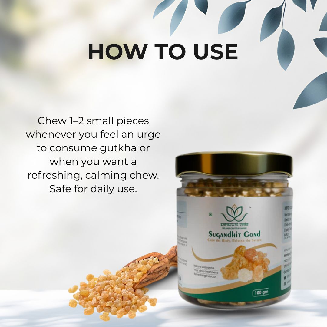 Sugandhit Gond Natural Ayurvedic Chew – Tobacco-Free Alternative (100g)