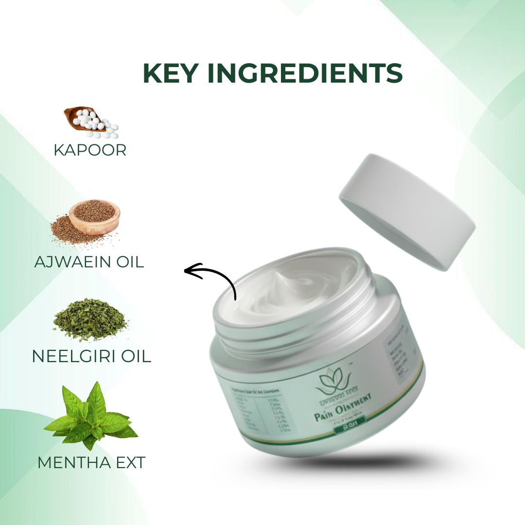 Pain O Treat Ayurvedic Balm – Joint & Muscle Pain Relief Ointment (50 g)