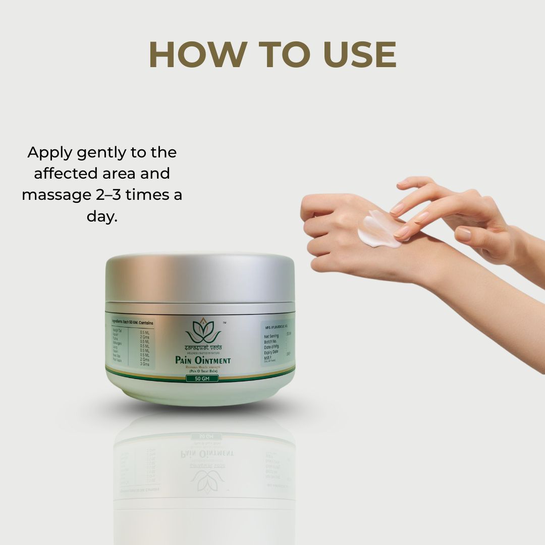 Pain O Treat Ayurvedic Balm – Joint & Muscle Pain Relief Ointment (50 g)