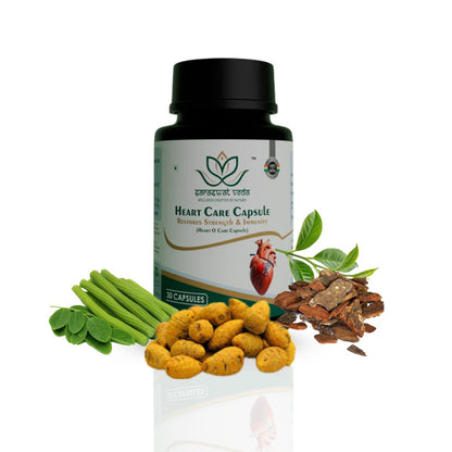 Heart O Care Ayurvedic Capsules – Heart Health & Stamina Support (30 Capsules)