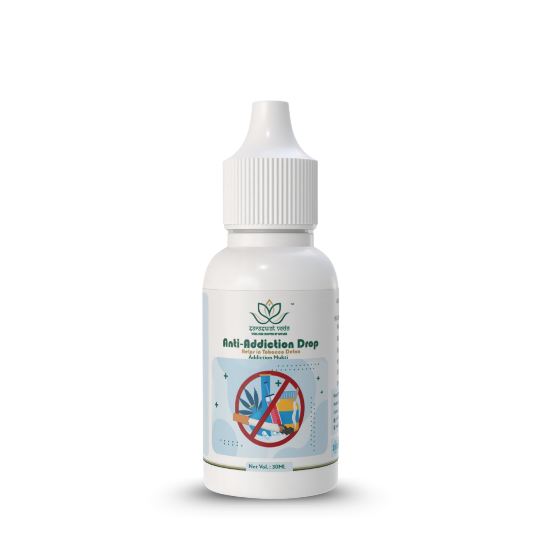 Saraswat Veda Anti Addiction Drops 30ML | Ayurvedic Herbal Detox & Wellness Support Formula