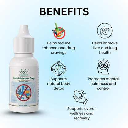 Saraswat Veda Anti Addiction Drops 30ML | Ayurvedic Herbal Detox & Wellness Support Formula