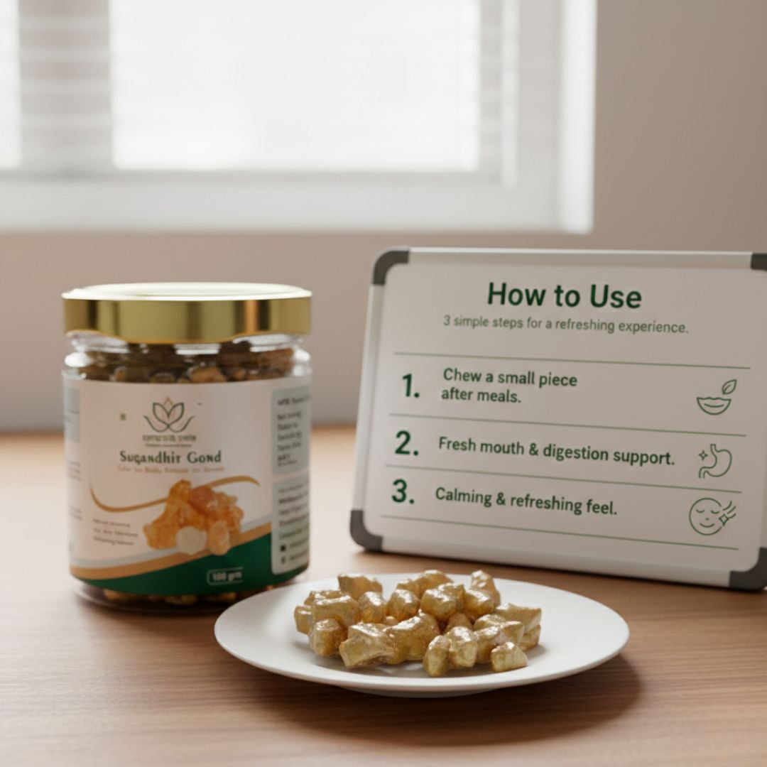 Sugandhit Gond Natural Ayurvedic Chew – Tobacco-Free Alternative (100g)